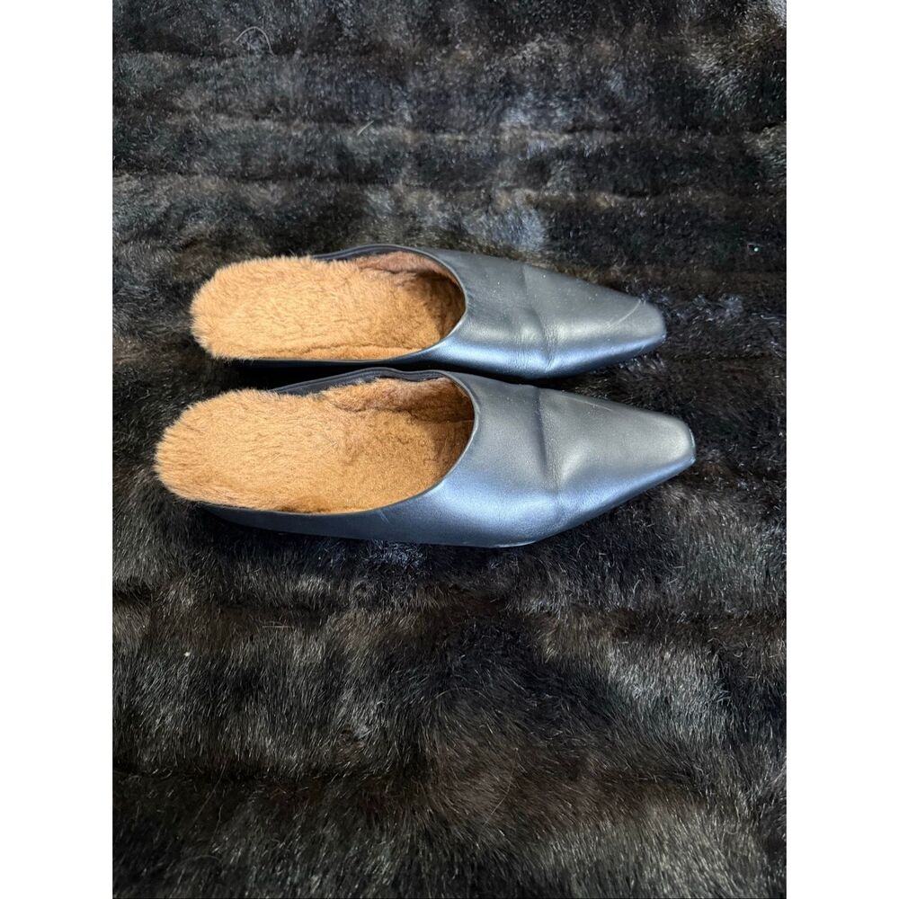 Neous Alba Shearling Lined Mules black 37 6.5 sexy office professional shoes